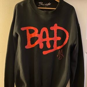 Black Sweatshirt with Red Graphic BAD